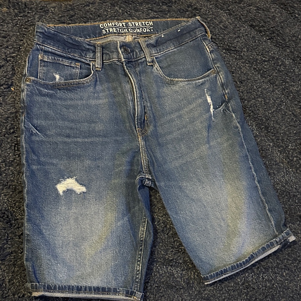 H&M Men's Distressed Blue Jean Shorts